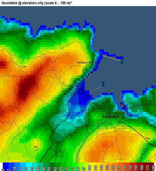 Goodwick elevation map