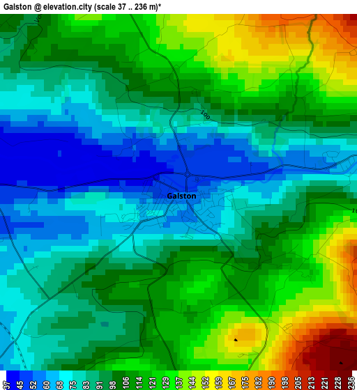 Galston elevation map