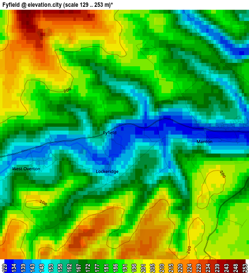 Fyfield elevation map