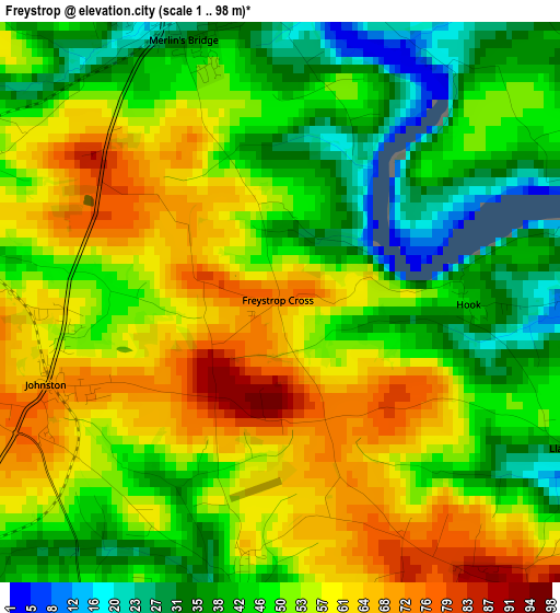 Freystrop elevation map