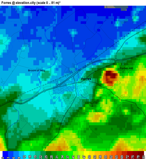Forres elevation map