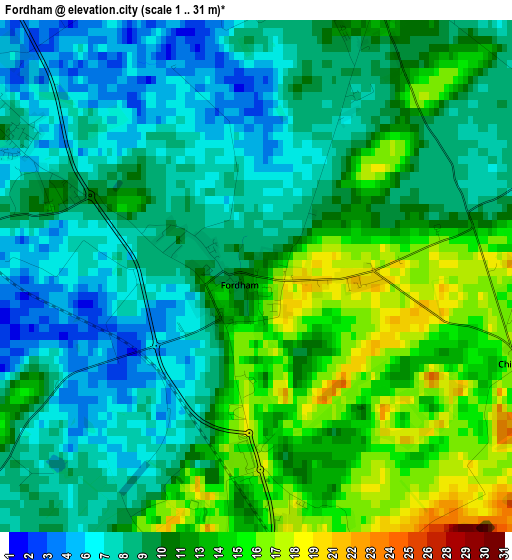 Fordham elevation map