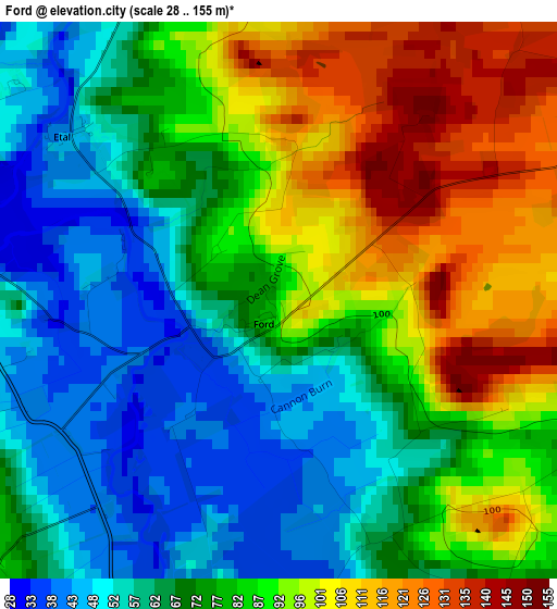 Ford elevation map