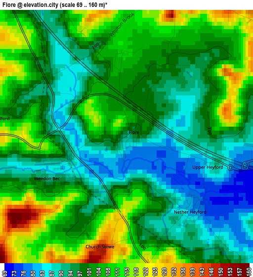 Flore elevation map