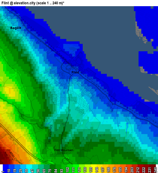 Flint elevation map