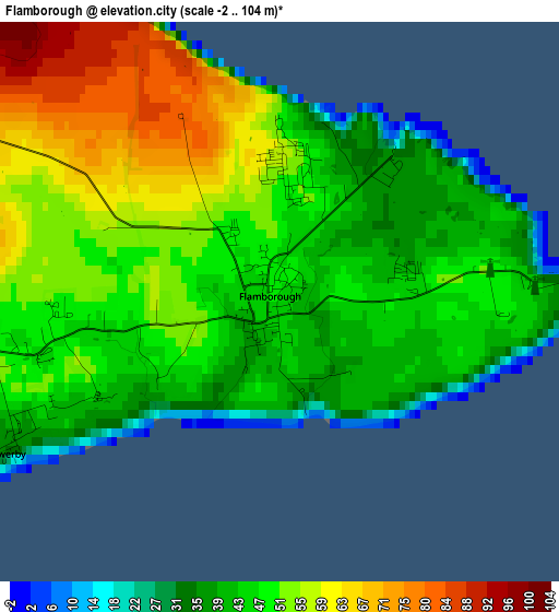 Flamborough elevation map