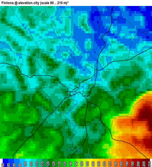 Fintona elevation map