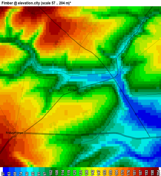 Fimber elevation map