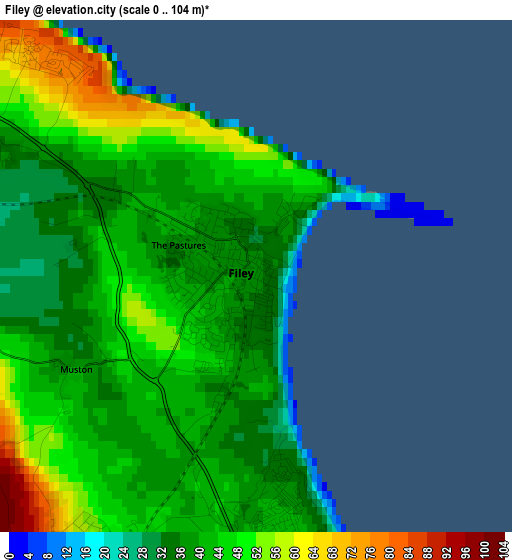 Filey elevation map