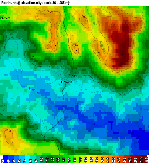 Fernhurst elevation map