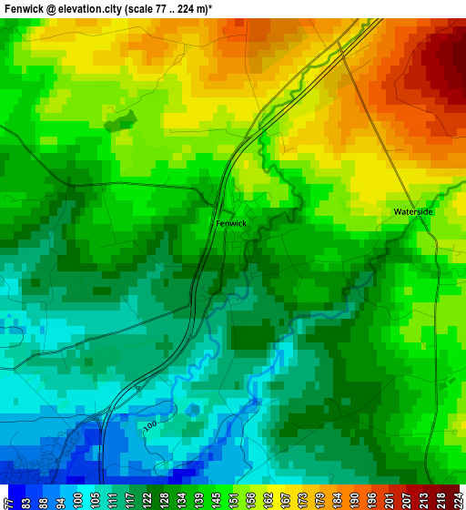 Fenwick elevation map