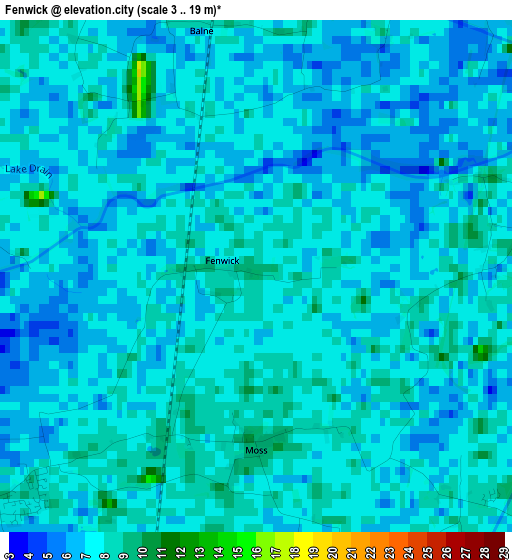 Fenwick elevation map