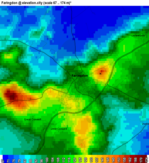 Faringdon elevation map