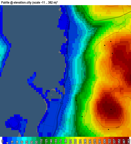 Fairlie elevation map