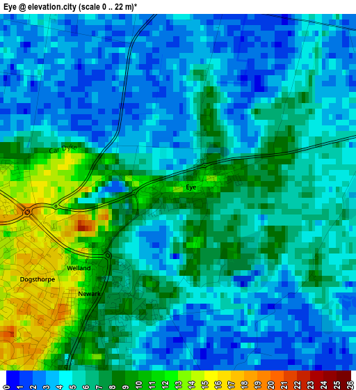 Eye elevation map