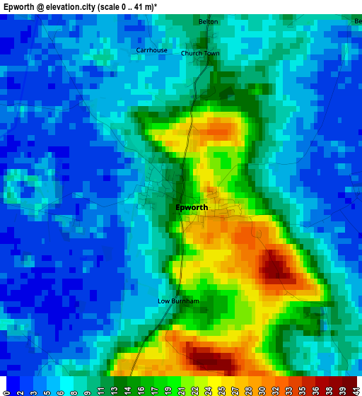 Epworth elevation map