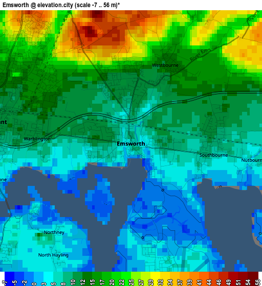 Emsworth elevation map