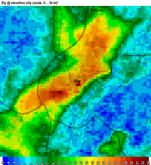 Ely elevation map