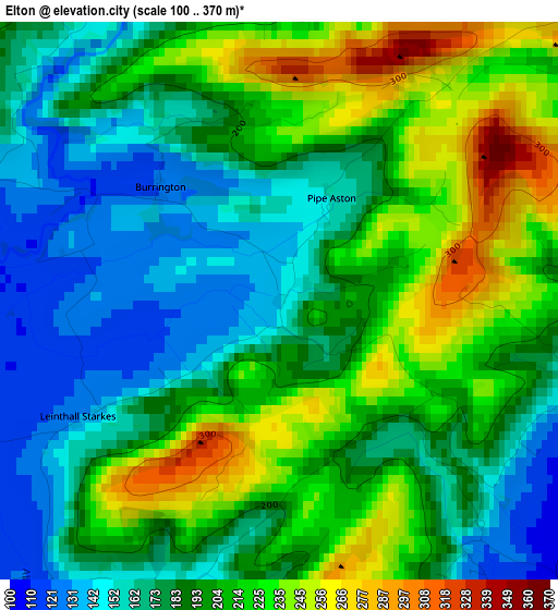 Elton elevation map