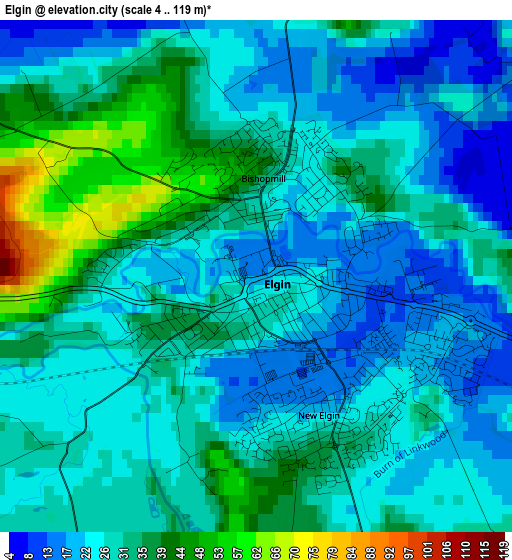 Elgin elevation map