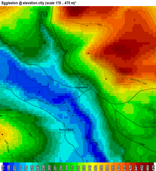 Eggleston elevation map