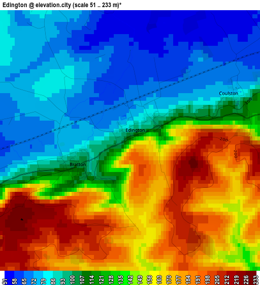 Edington elevation map