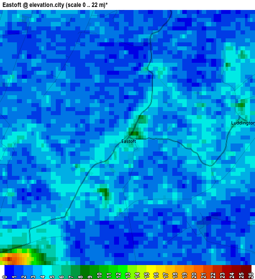 Eastoft elevation map