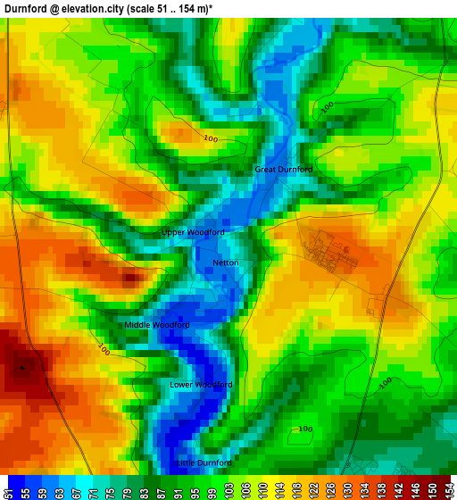 Durnford elevation map