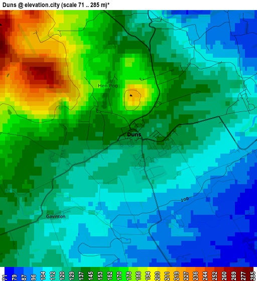 Duns elevation map