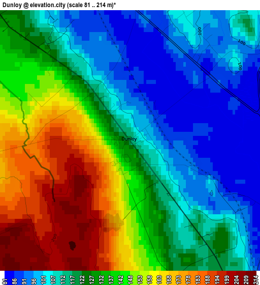 Dunloy elevation map