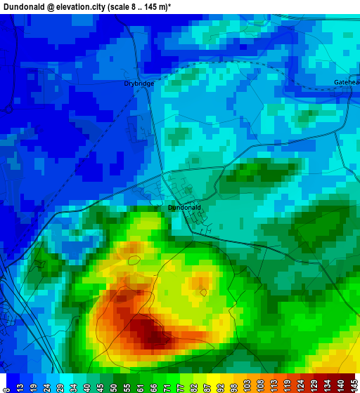 Dundonald elevation map