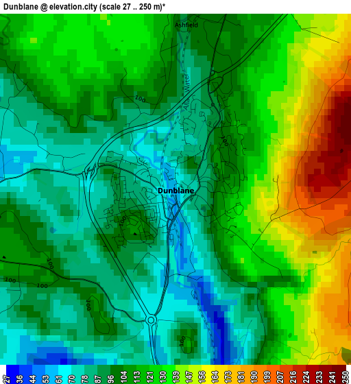 Dunblane elevation map