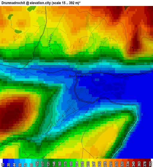 Drumnadrochit elevation map