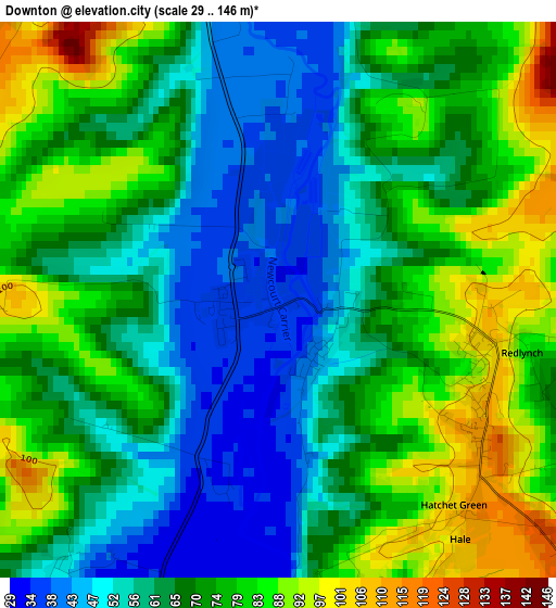 Downton elevation map