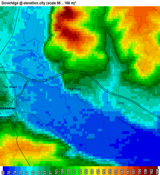 Doveridge elevation map