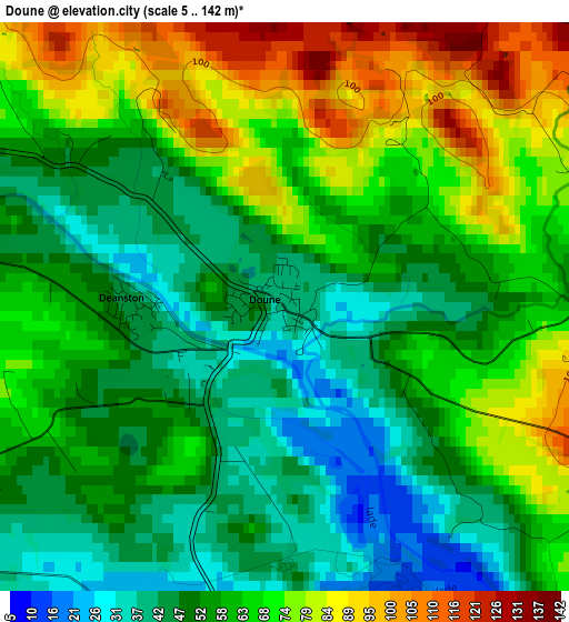 Doune elevation map