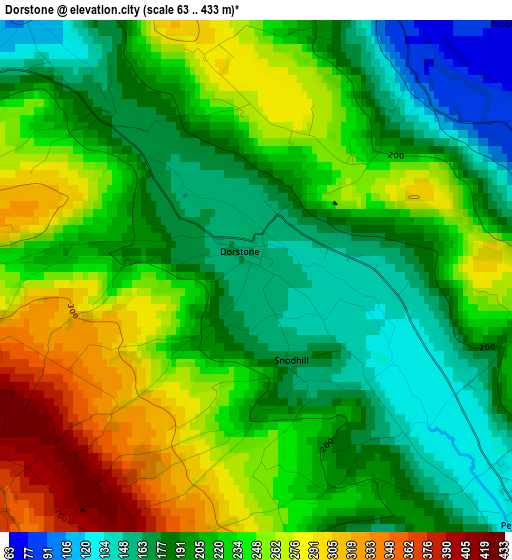 Dorstone elevation map