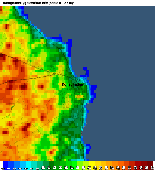 Donaghadee elevation map