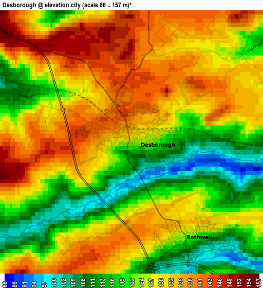 Desborough elevation map