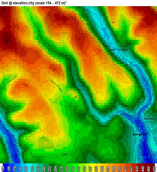 Deri elevation map