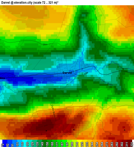 Darvel elevation map