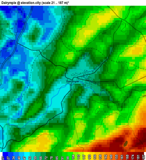 Dalrymple elevation map