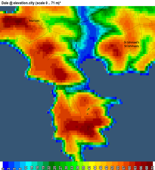 Dale elevation map