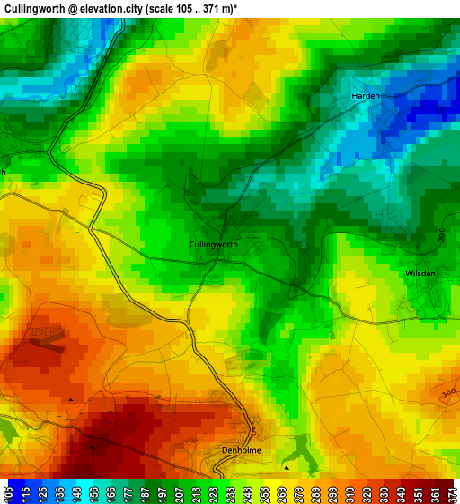 Cullingworth elevation map