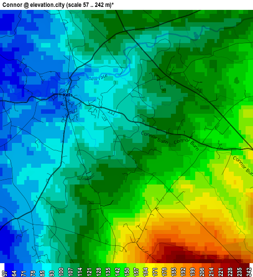 Connor elevation map