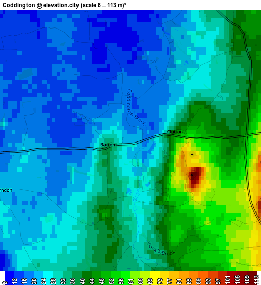 Coddington elevation map