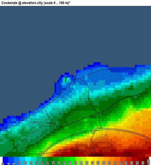 Cockenzie elevation map