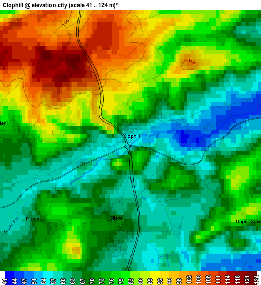 Clophill elevation map