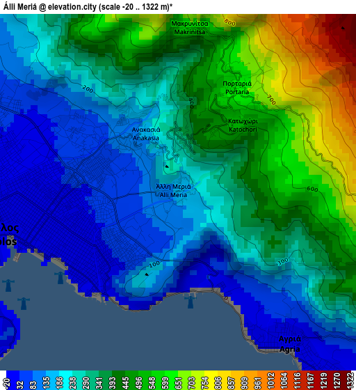 Álli Meriá elevation map