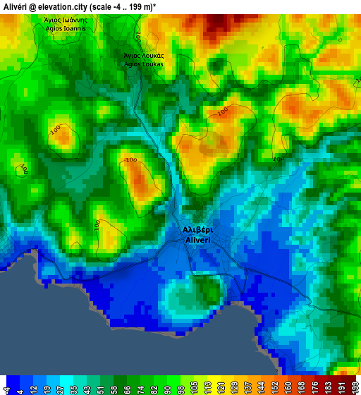 Alivéri elevation map